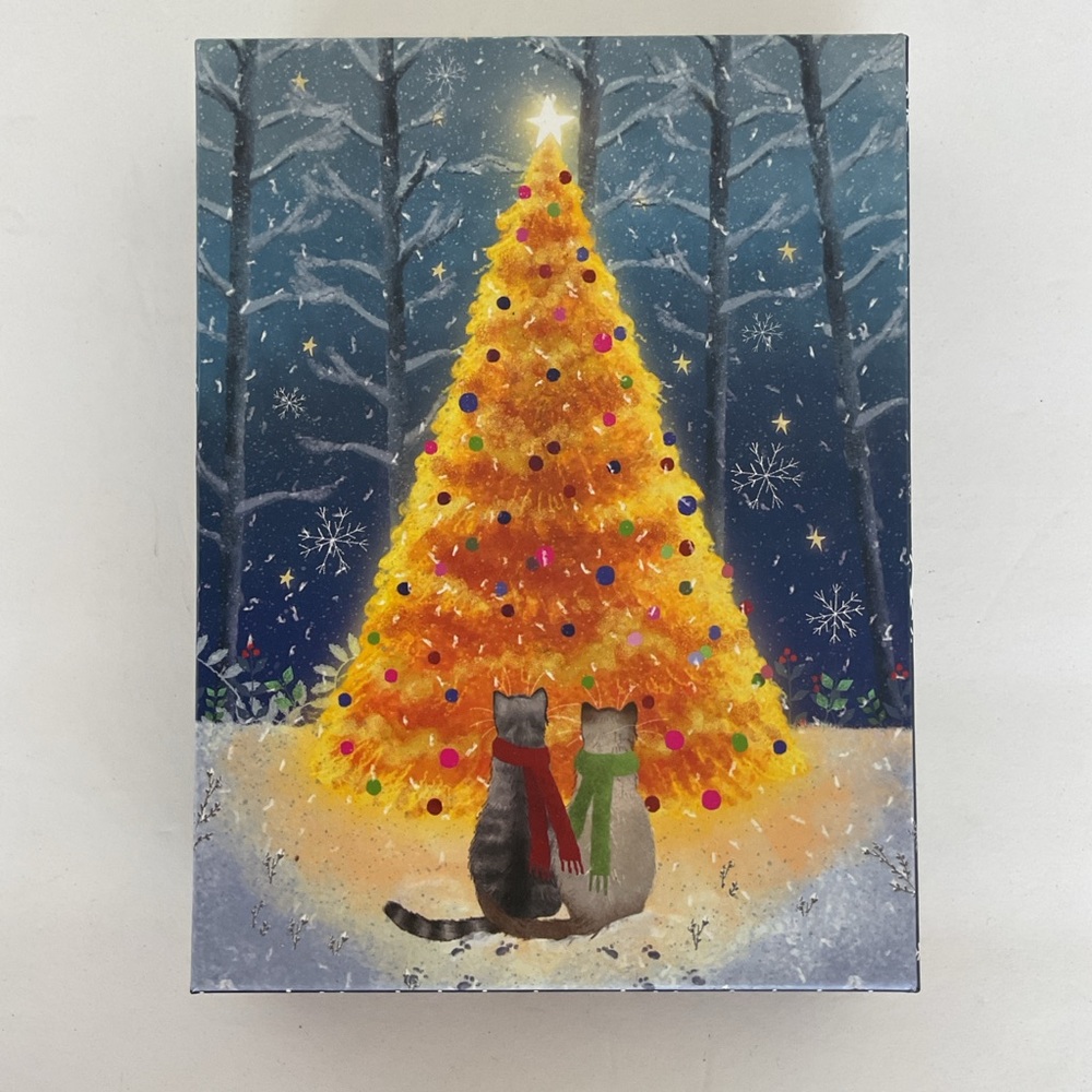 NWT Galison Cat Christmas cards Set of 20 cards